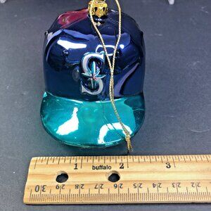Scottish Christmas MLB Seattle Mariners Blown Glass Ball Cap Ornament CN
